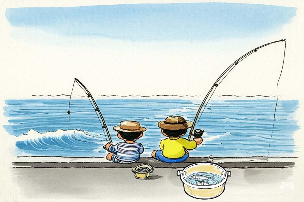 釣りのフリー素材アジ