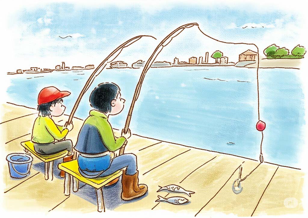釣りフリー素材若洲海浜公園
